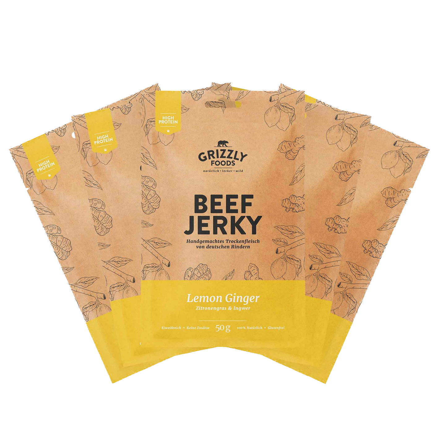 Grizzly Foods » Beef Jerky » 5x Sets