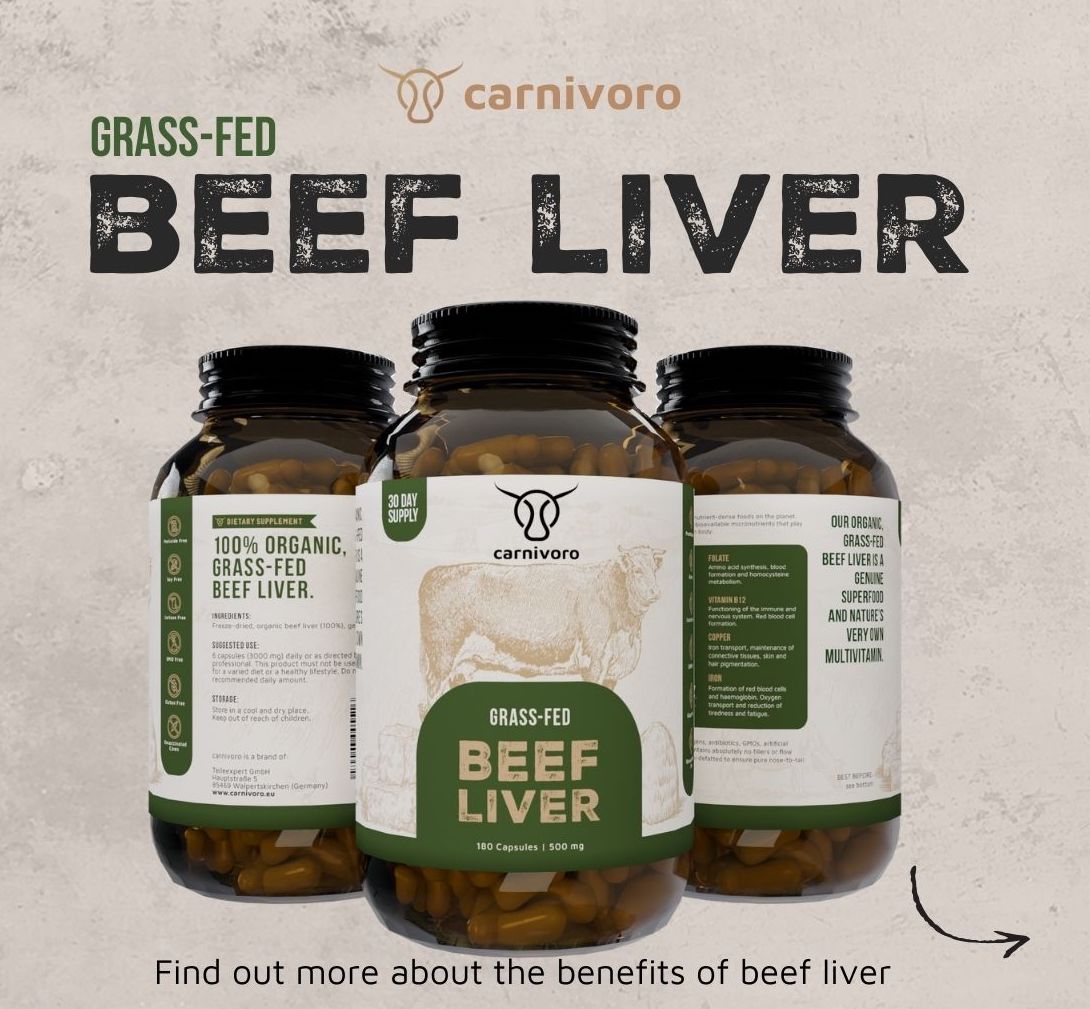 carnivoro » Hígado de carne de vaca de Grass Fed» Hígado de res 180 Cápsulas