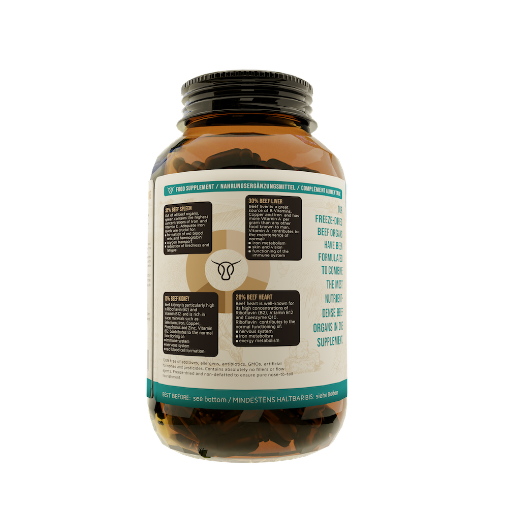 Organi di Manzo Alimentati con Erba