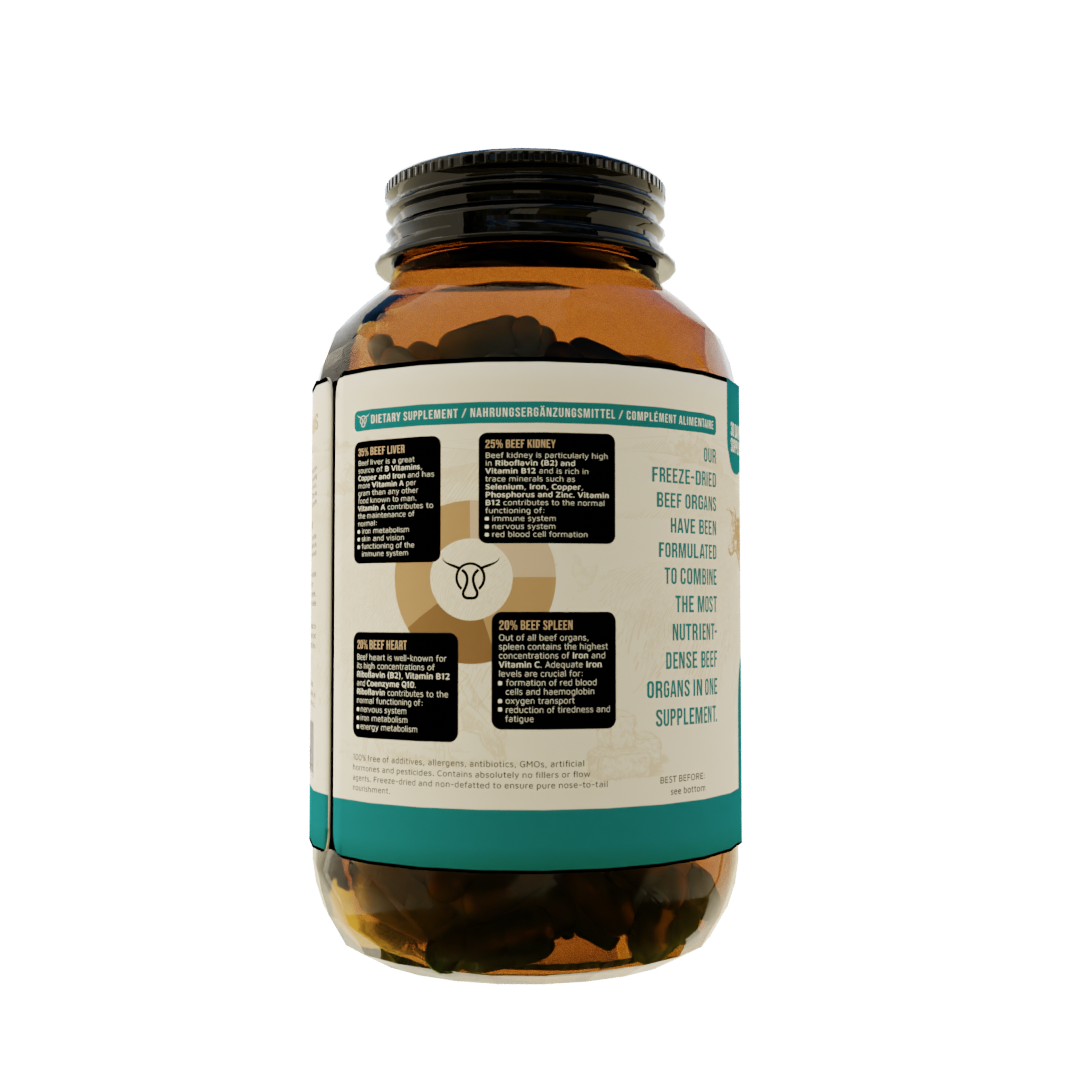 Organi di Manzo Alimentati con Erba