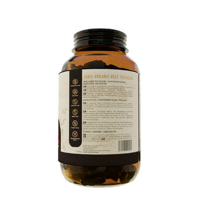 Testicoli di manzo nutrito con erba