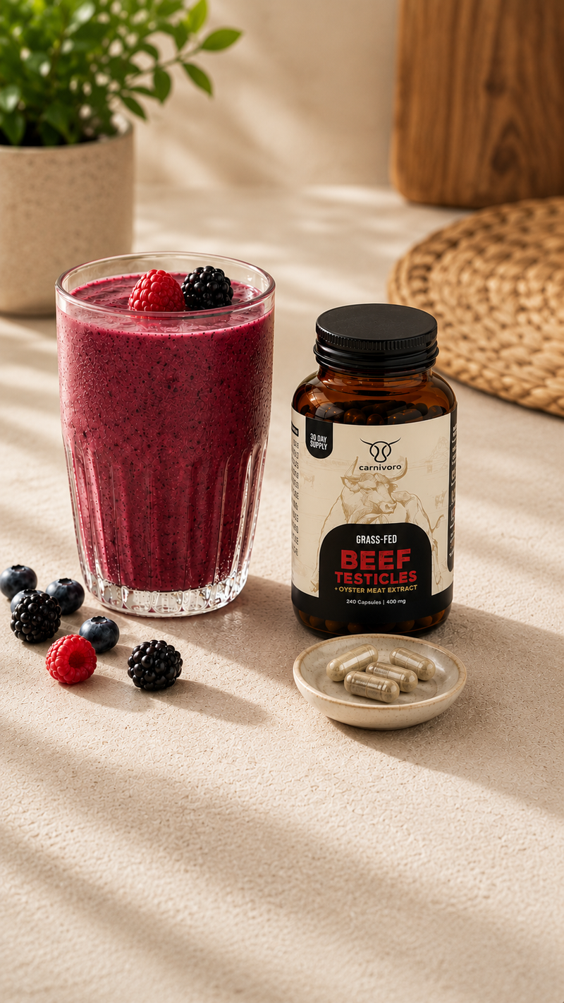 <p>Kapsel öffnen und das Pulver in Smoothie, Joghurt oder Speisen einrühren.</p>