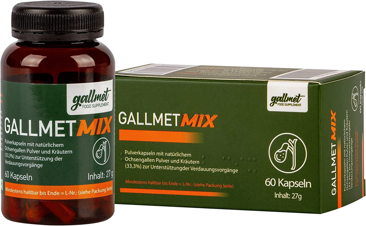 Gallmet » Mix ox bile powder 60 capsules