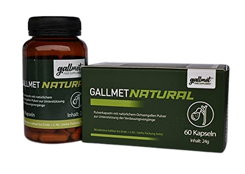 Gallmet » Natural ox bile powder 60 capsules