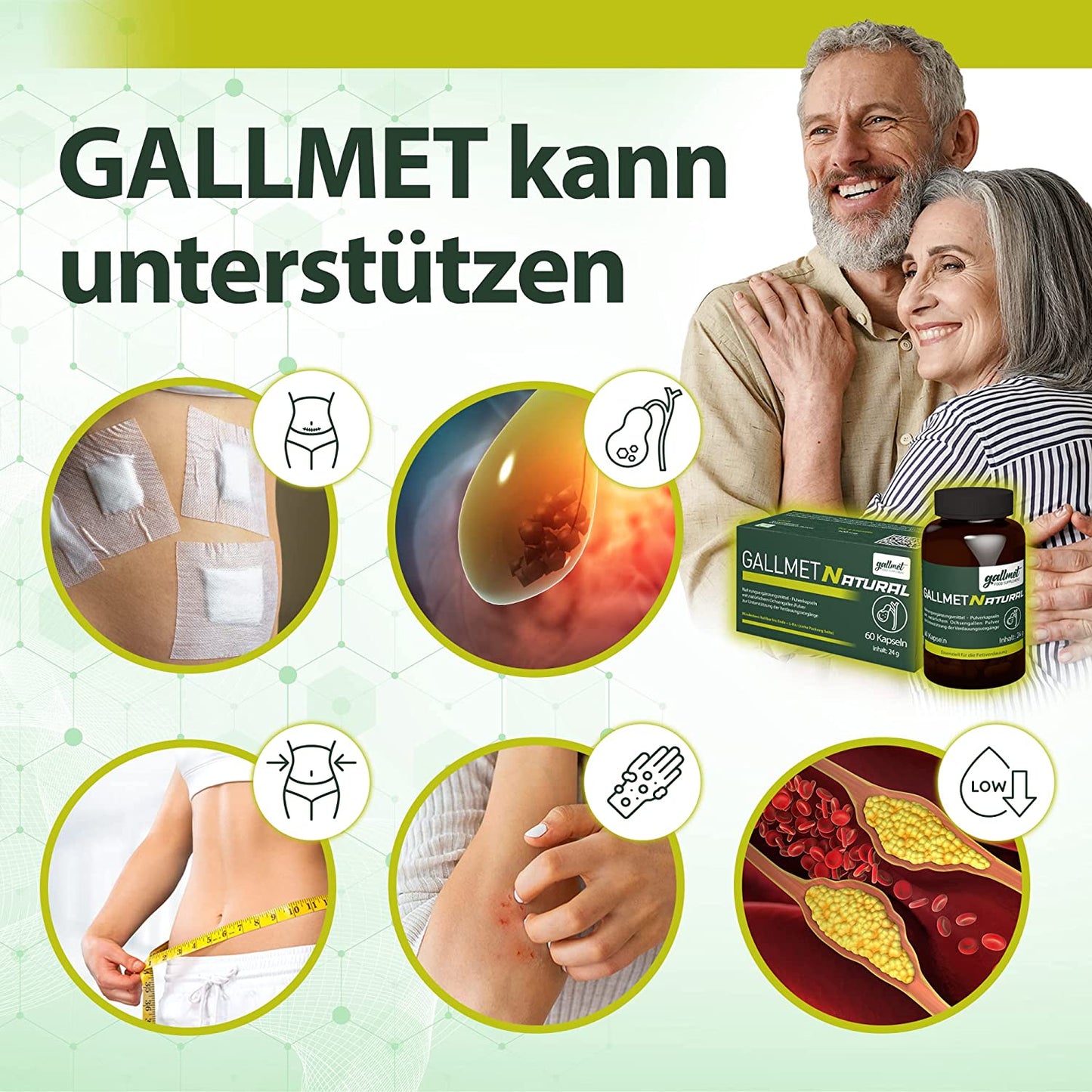 Gallmet » Natural Ochsengallenpulver 60 Kapseln