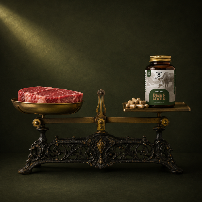Waage: Tagesportion Beef Liver liefert so viel Vitamin B12 wie 340 g Steak