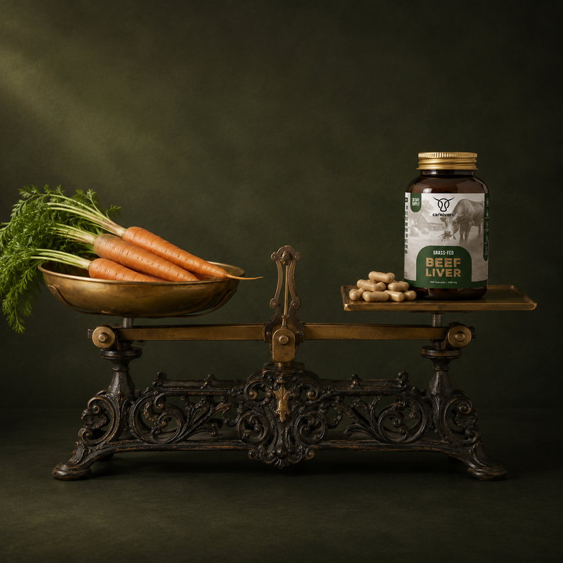 Waage: Tagesportion Beef Liver liefert so viel Vitamin A wie 135 g Karotten