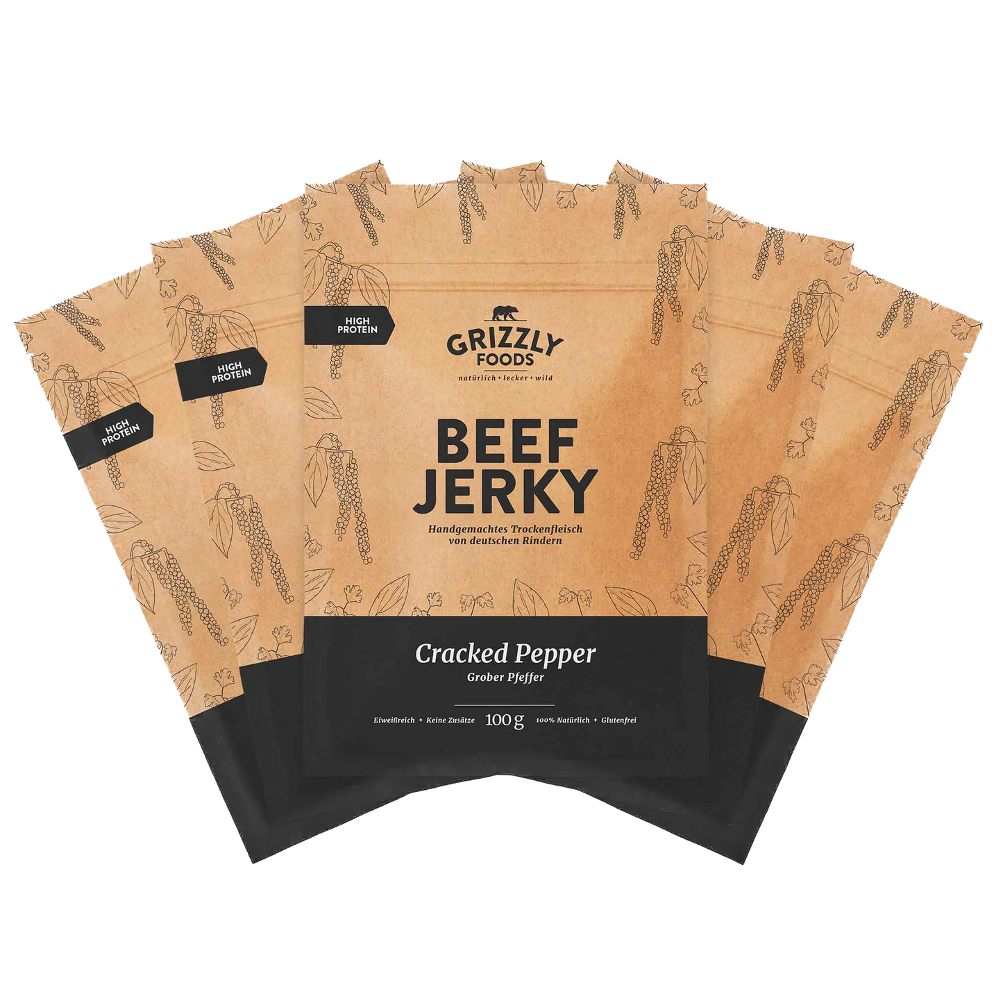 Grizzly Foods » Beef Jerky » 5x Sets