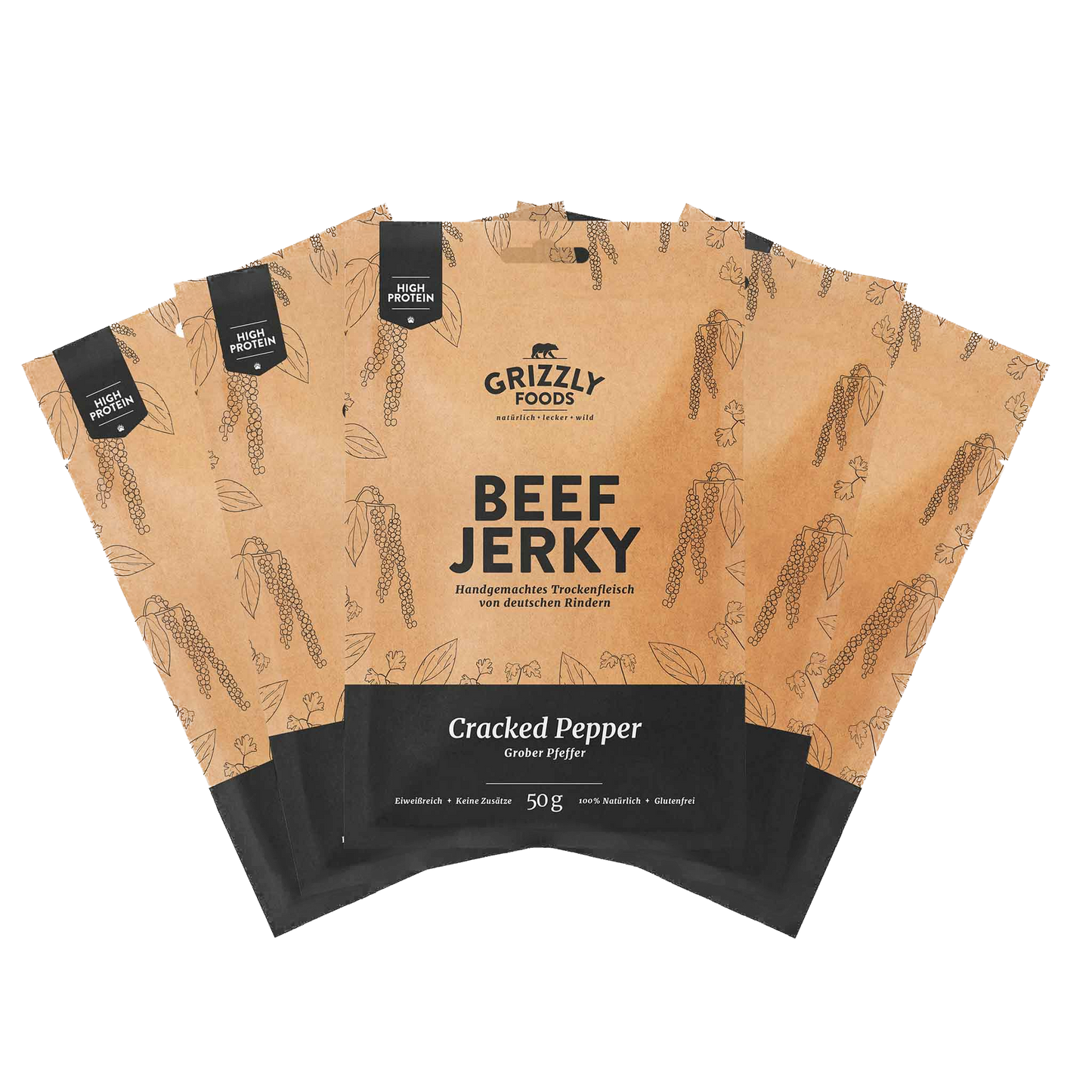 Grizzly Foods » Beef Jerky » 5x Sets