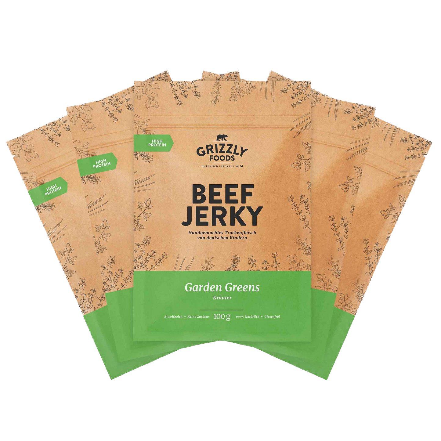 Grizzly Foods » Beef Jerky » 5x Sets