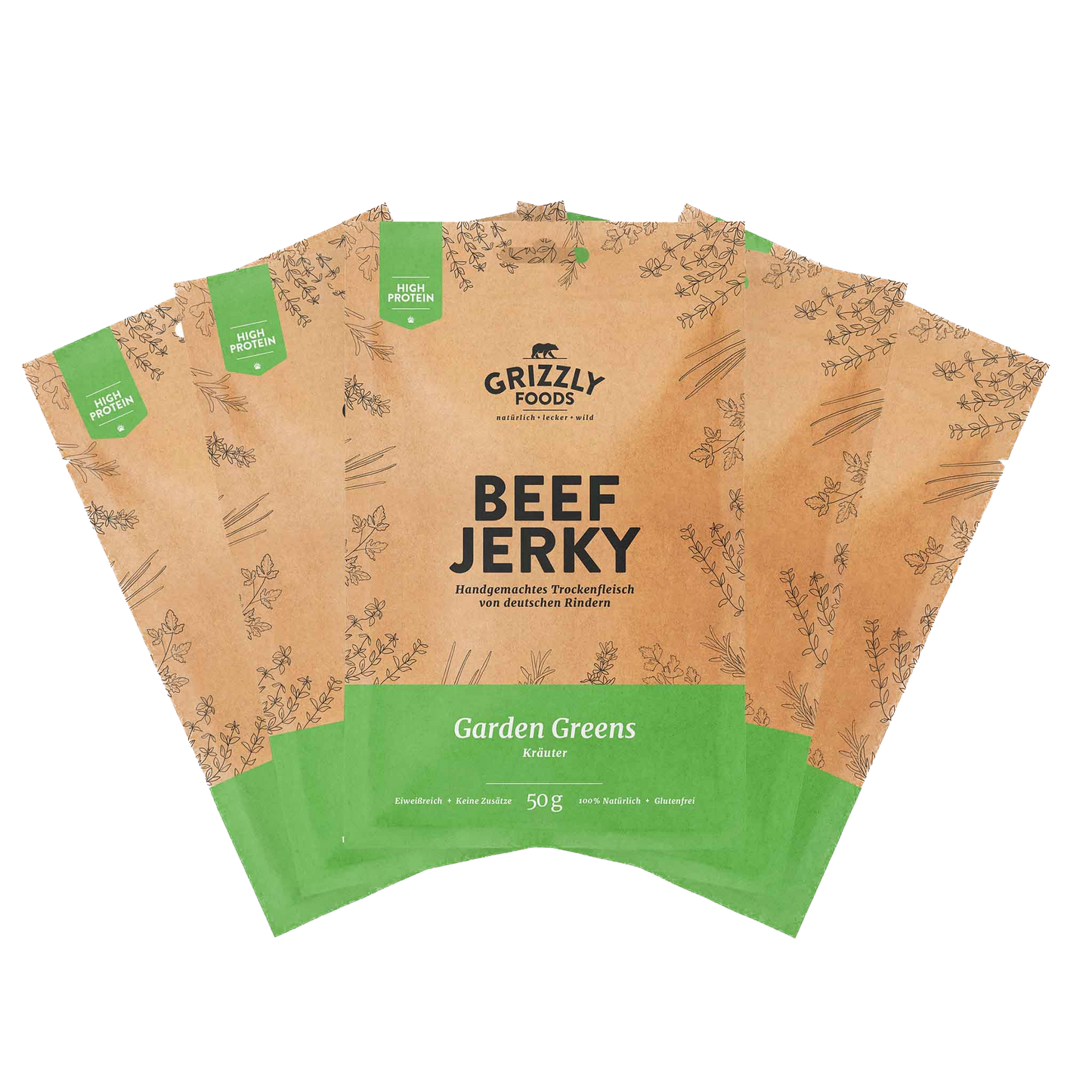 Grizzly Foods » Beef Jerky » 5x Sets