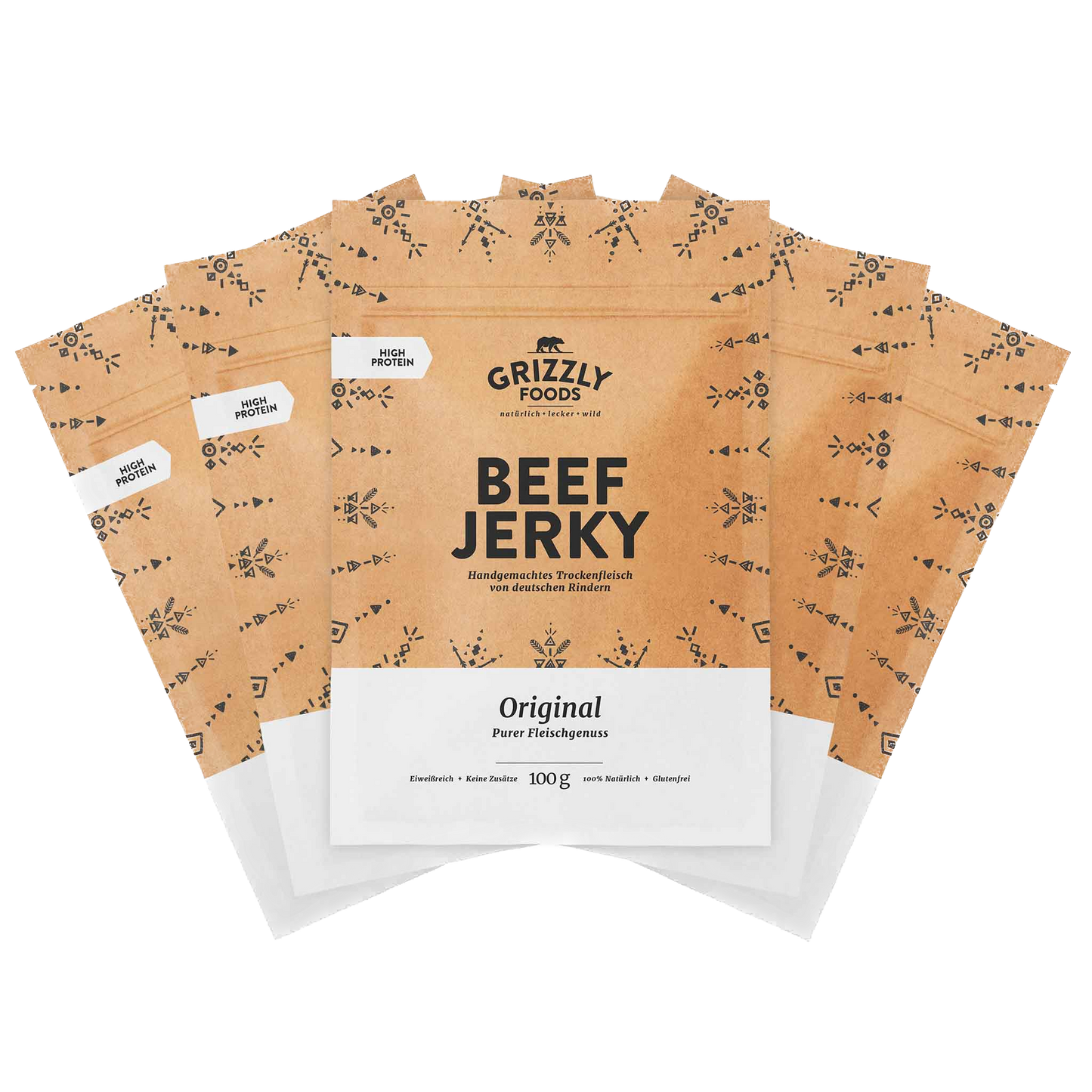 Grizzly Foods » Beef Jerky » 5x Sets