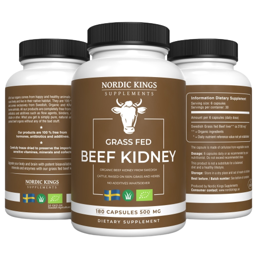 Nordic Kings » Organic Grass Fed Beef Kidney 180 capsules