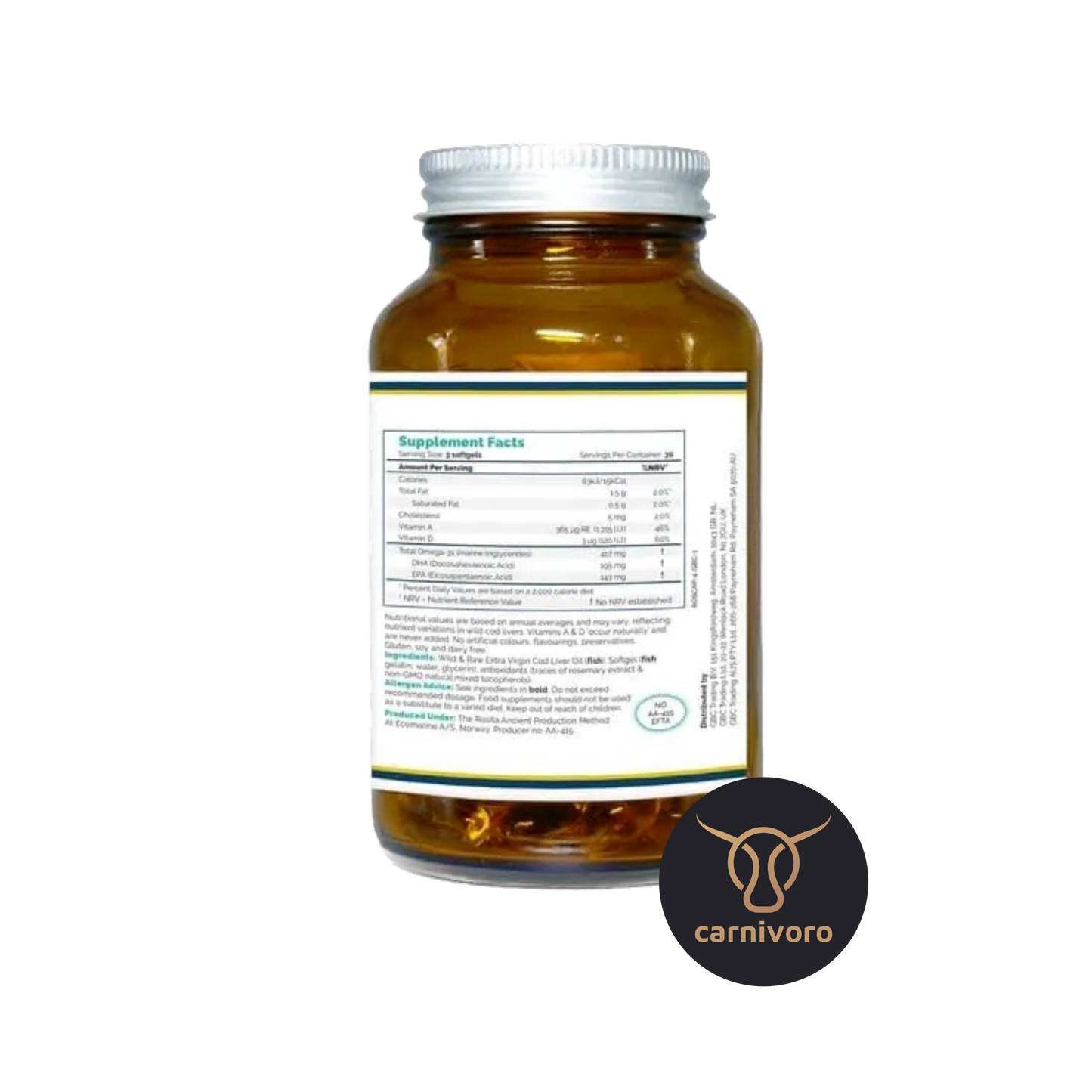 Rosita» Vitamine D &amp; Oméga 3 (Huile de Poisson)» Capsules